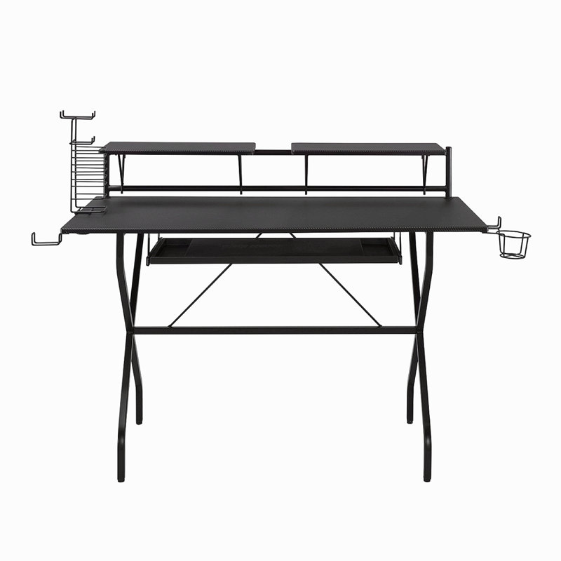 Rectangular Computer Desk With Keyboard Tray