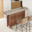 Table de bar Modern Home avec tablettes à 2 niveaux et repose-pieds-930410569