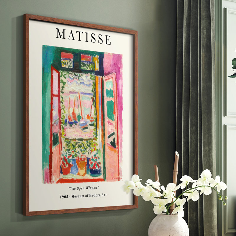 Matisse CL , reproduction encadrée - bois massif, H 28 po x l 22 po, Brun