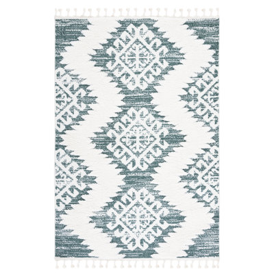 ImraanMoroccan Tassel Shag Performance Ikat Rug