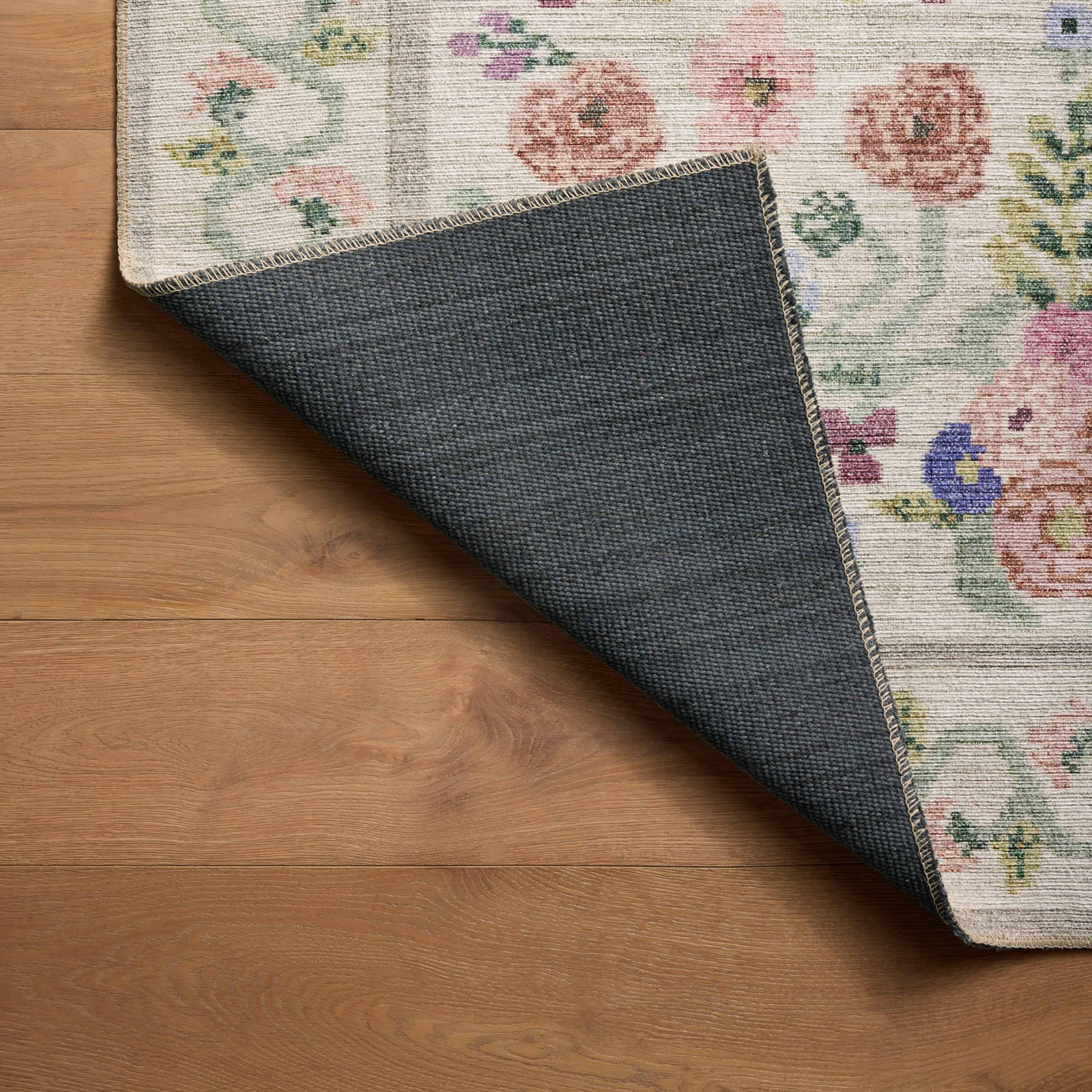 Rifle Paper Co. x Loloi Rosa Ivory Floral Rug, Runner 2'6" x 9'6"