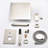 Ceiling Mounted Shower System - 16" Head, Handheld, Brushed Nickel, Brass Nickel Material