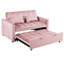 Canapé-lit convertible, canapé-lit escamotable 3-en-1 avec dossier inclinable et coussins, canapé-lit, fauteuil convertible, causeuse convertible pour salon, maison ou bureau (rose)-714379855