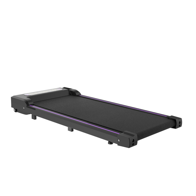 Tapis de marche sous le bureau 2 en 1 Tapis roulant portable avec affichage à DEL Télécommande et poignée pour le bureau à domicile Moteur noir amélioré de 2,5 ch, capacité de 265 lb, double amortissement des chocs de 0,5 à 5 mph