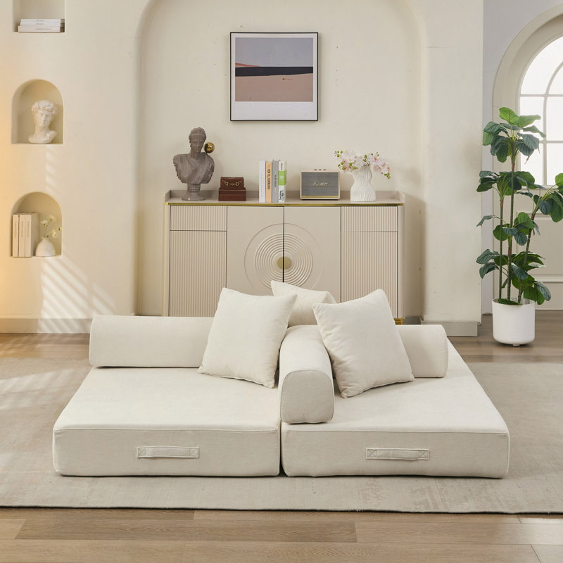 Canapé-lit pliant confortable Comfy, Beige