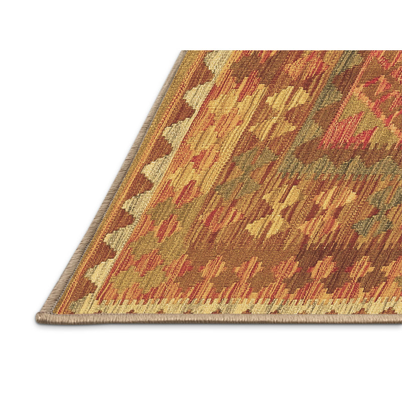 Tapis contemporains brun lavable à la machine 2584, Rectangle 8 pi x 10 pi