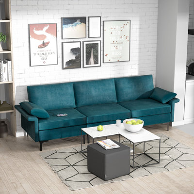 100.5"" Rolled Arm Modular Sofa -  George Oliver, AC6306EA129846BA8226732B0807B499