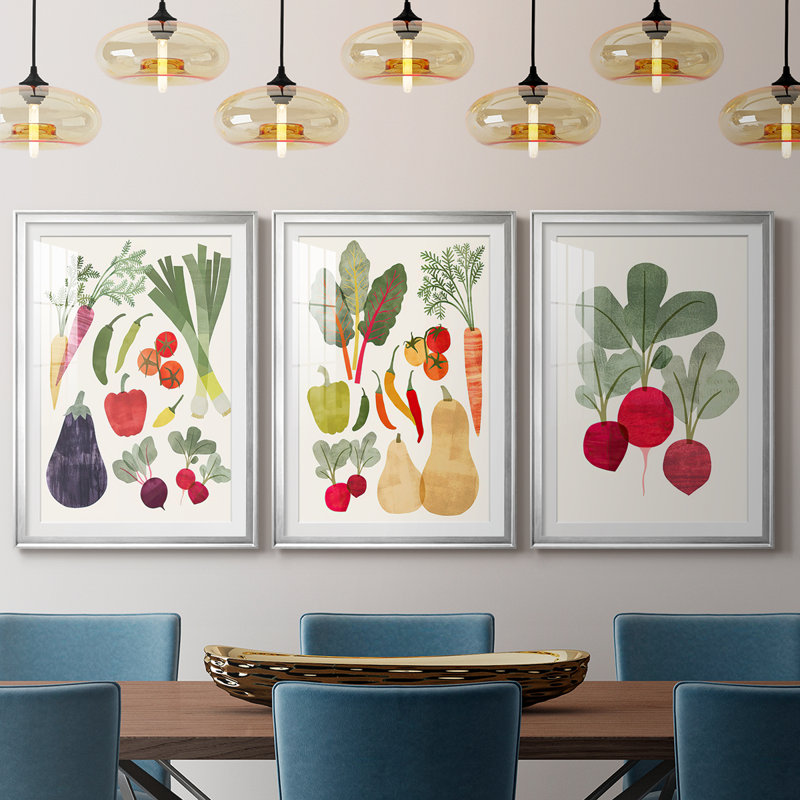 Garden Offert I - Impression personnalisée de qualité supérieure avec passe-partout - 3 pièces, H 21 po x l 30 po