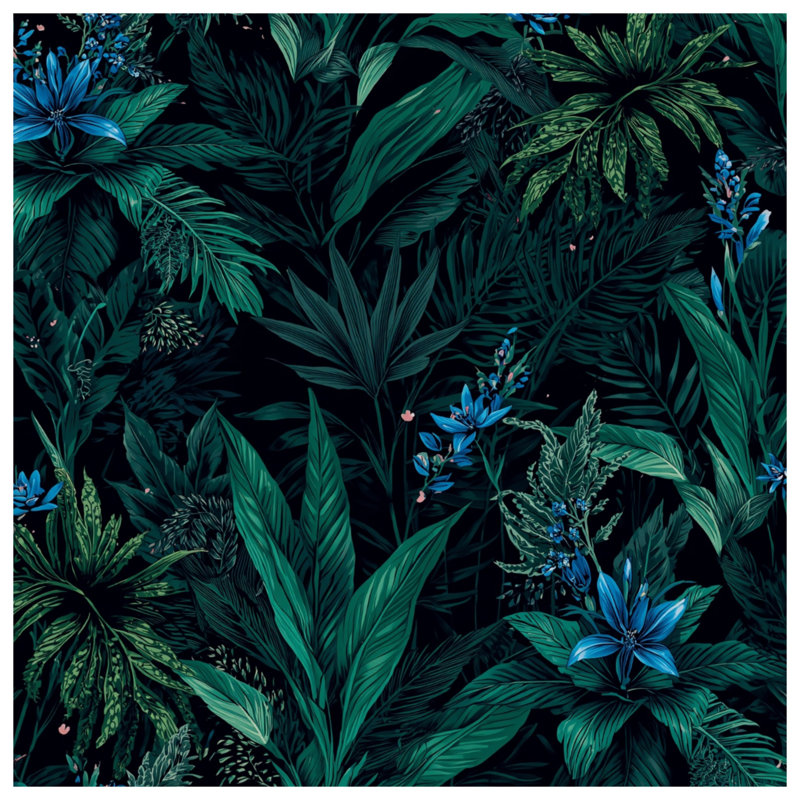 Coussins décoratifs à motif de verdure tropicale, 14 X 14 pouces