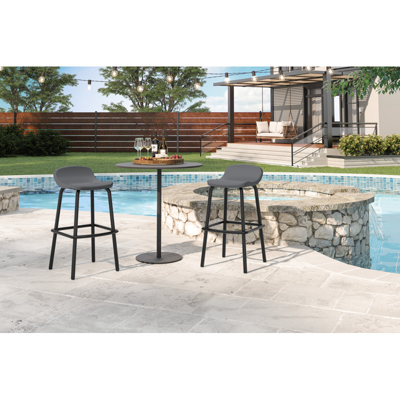 Suncast 18 in. W x 20.75 in. D Resin Bar Stools with Footrest (Set of 2), Made in the USA