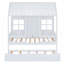 Lit Wood House avec lit gigogne simple-1316509390