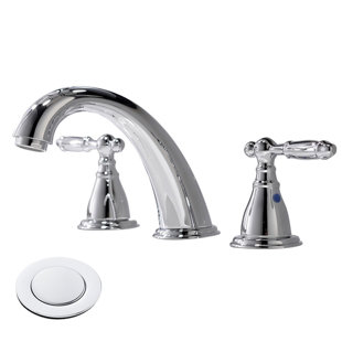 Widespread 2-handle Bathroom Faucet with Drain Assembly