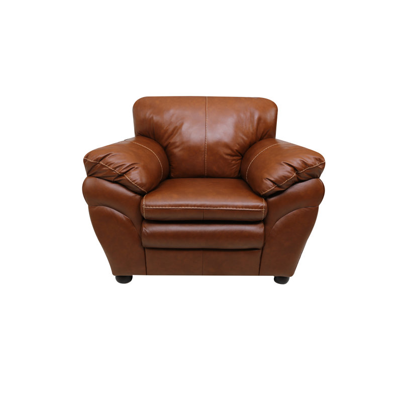 44" Wide Genuine Leather Armchair, Wild Brand