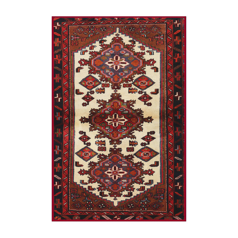Tapis oriental brun / beige, Rectangle 5 pi x 7 pi