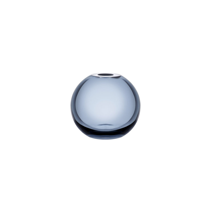 Vase Mars en acier, H 5,25 po x l 3,5 po x P 4,25 po, Bleu