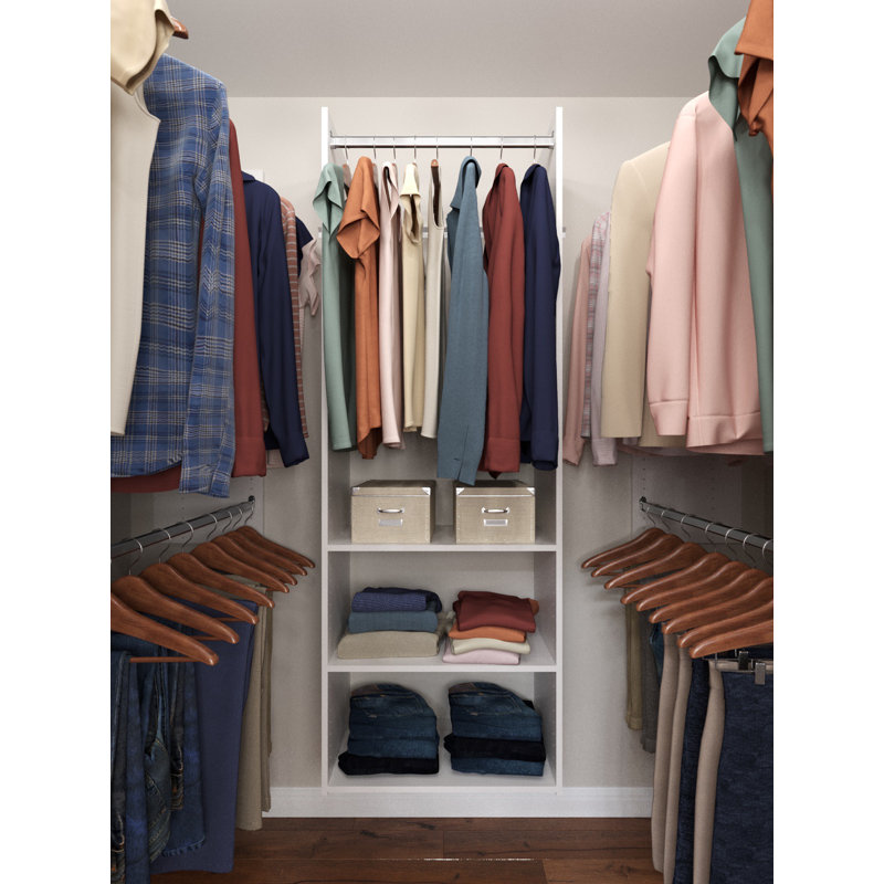 Grid 25.13" W Closet System Starter Kit, White