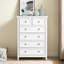 Commode de rangement 6 tiroirs blanc