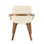 Chaise Cosmo Mid-Century en similicuir crème par LumiSource