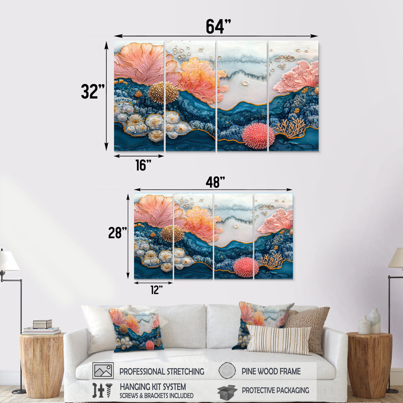 Avanita - Art - Pour le salon, H 28 po x l 48 po, 4