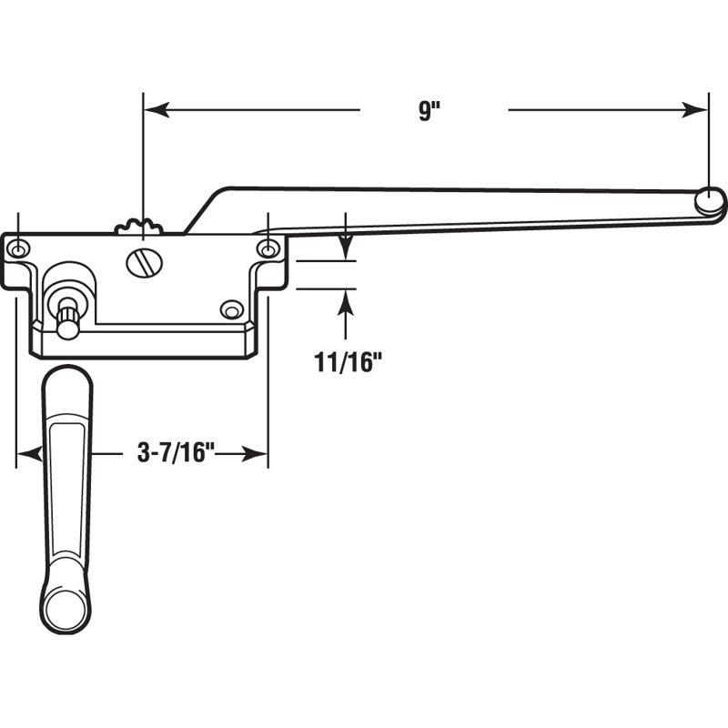 Opérateur à battant en saillie 9 po, bronze moulé en surface Prime-Line (paquet simple)