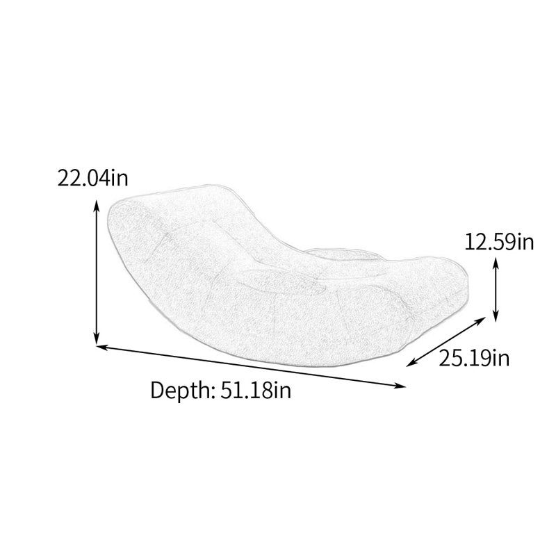 Chaise berçante ergonomique en forme de croissant, Beige