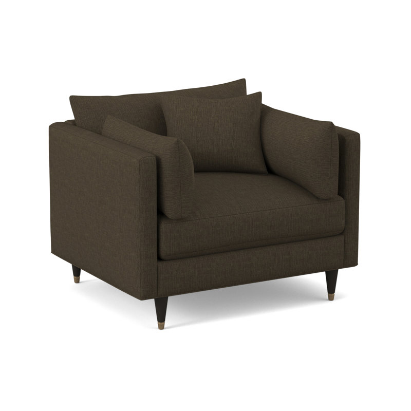 Touffeté de 45 po de largeur Zehava, Chenille olive céleste
