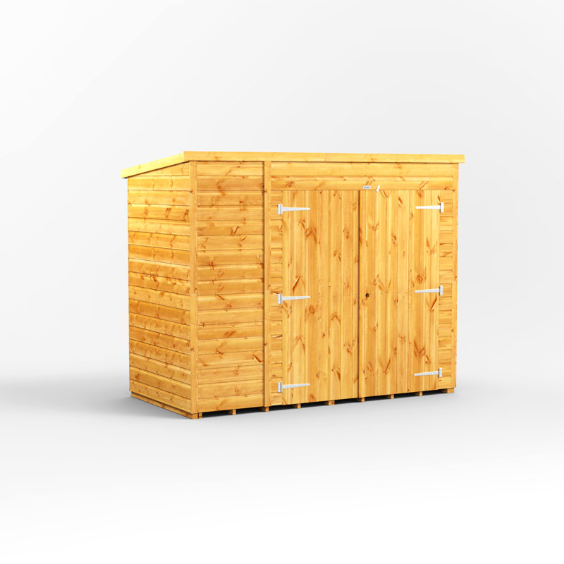 Powersheds 8 x 4ft Pent Timber Tongue & Groove Storage Shed
