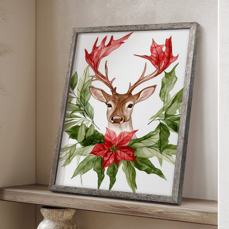 «Christmas Holiday Art DCCDXC», reproduction d'art encadrée - bois massif XMA171559, H 11 po x l 9 po