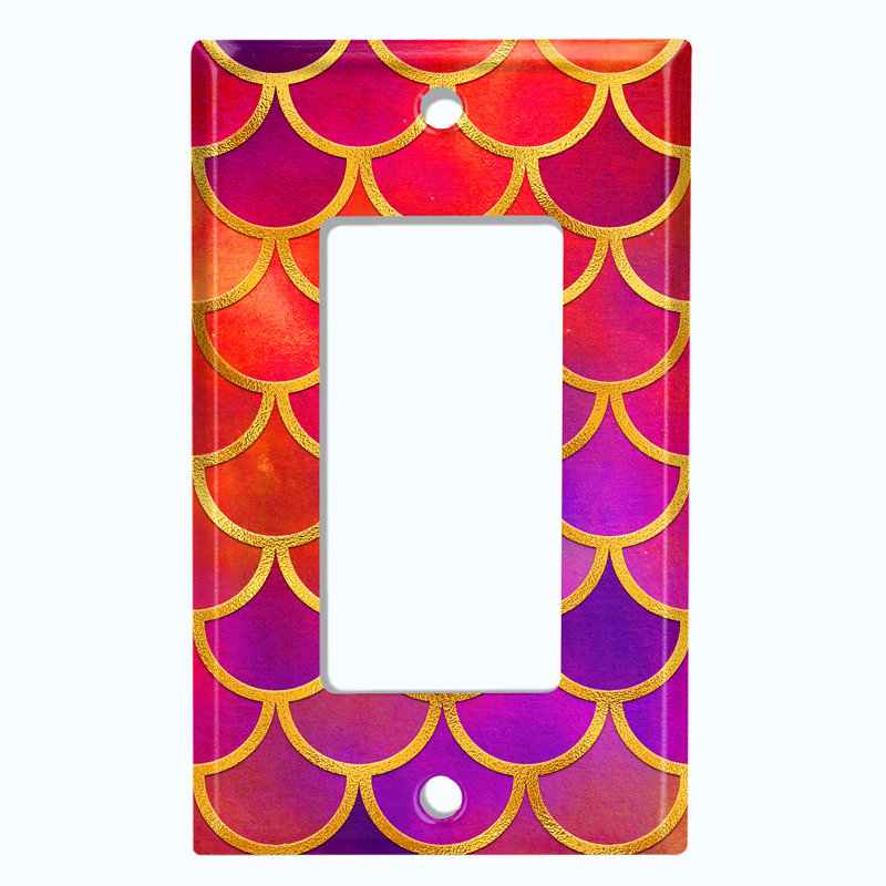 Patterned 1 - Gang Rocker Standard Wall Plate