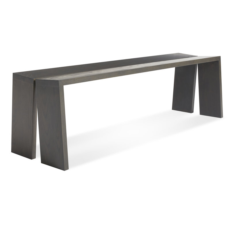 Amicable Solid Wood Dining Bench, Walnut, 17.5" H x 60" W  x 17.1" D