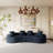 Boneless 2-Piece Curved Compressed Sectional Sofa, Symmetrical Modular Design-415156618