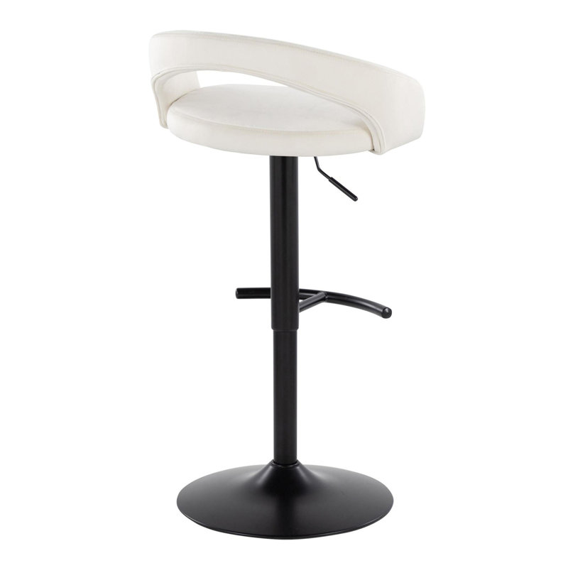 Tabouret de bar réglable, White, Black