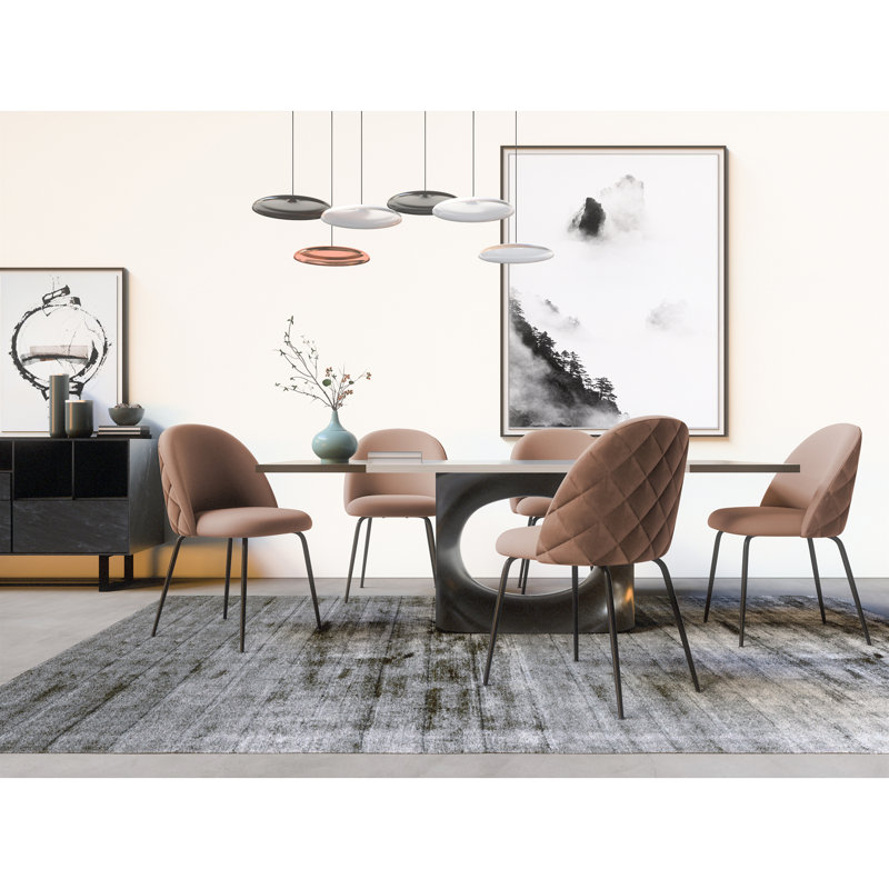 Ella Dining Chair, Vintage Pink, Black