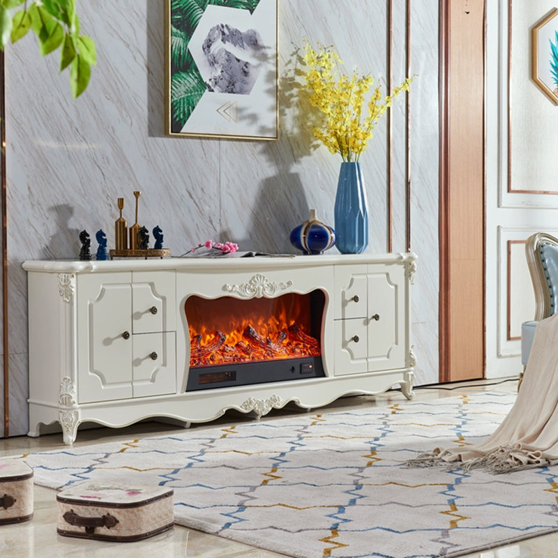 Foyer chauffant en bois massif beige
