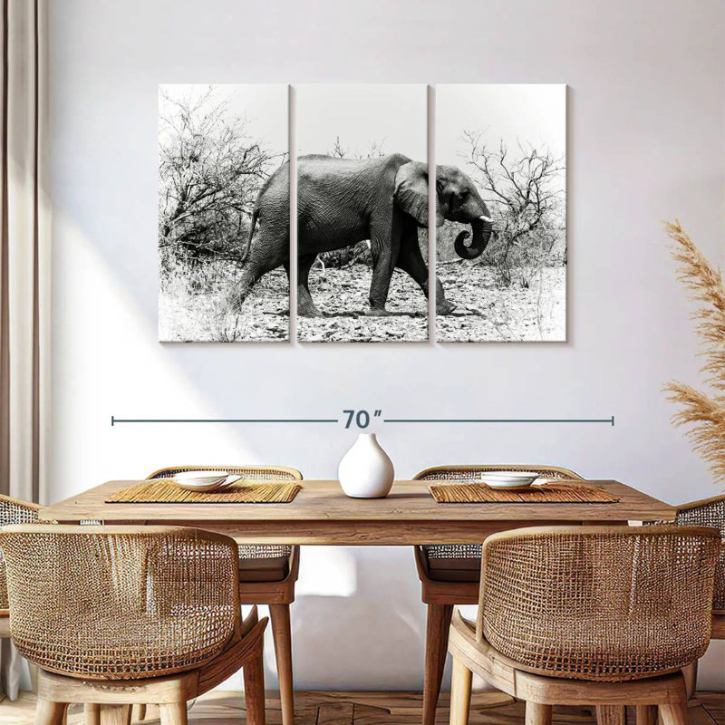 African Elephant In Botswana, 36" H x 57" W