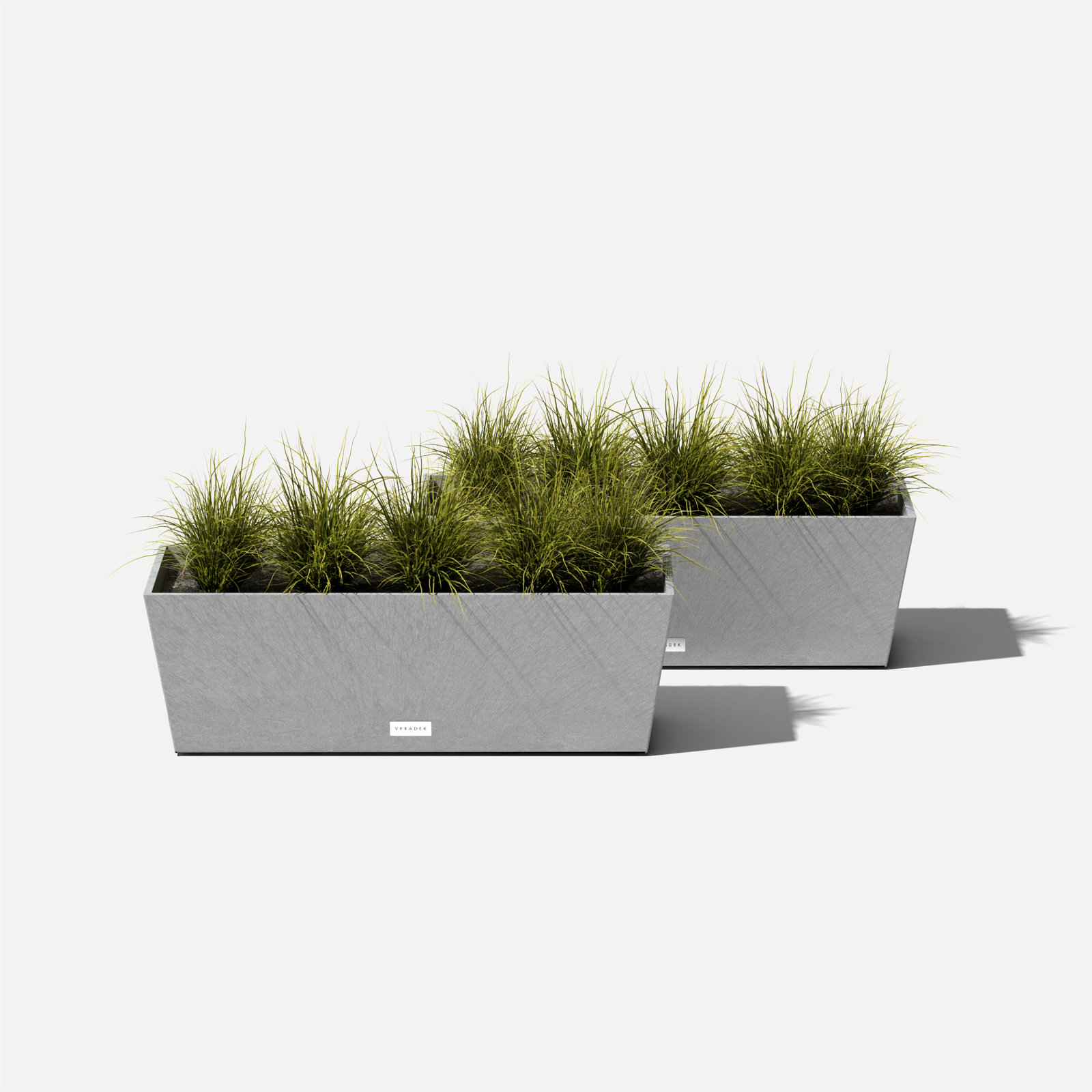 Pure Series Window Box Planter, Charcoal Gray, 9" H x 25.5" W x 9" D, Set of 2