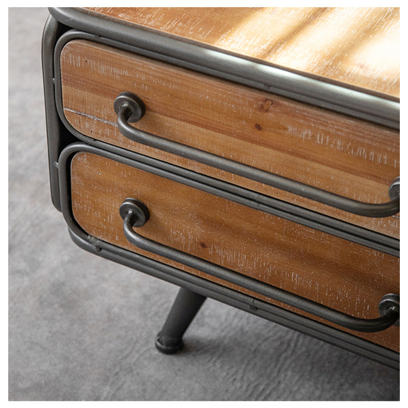 Vintage distressed wrought iron creative coffee table