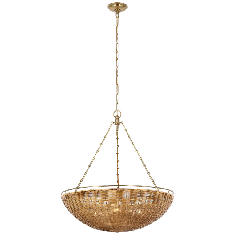 Clovis 4 - Light Chandelier, Antique-Burnished Brass, 32.25" H x 28" W x 28" D