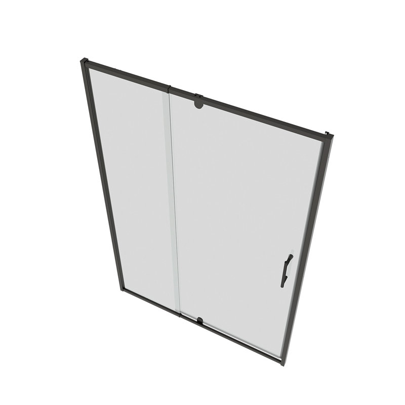 38-42" W X 71" H Piovt Swing Glass Shower Door,Pivot Frame Sliding Shower Door With 1/4"(6Mm) Clear SGCC Tempered Glass,Matte Black Finish Shower Doors,Reversible Installation