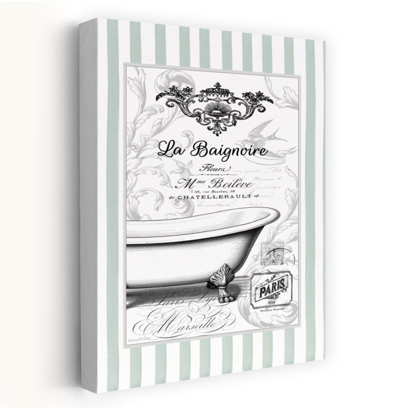 Art mural contemporain La Baignoire, 24" H x 16" W