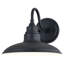 Applique murale d'extérieur 8 lumières H 8 po noir texturé et blanc brillant, abat-jour en métal durable, DEL intégrée, conforme Dark Sky, porche extérieur ou porte de garage-84921711
