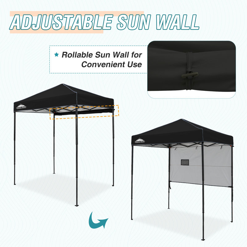 Eagle Peak 6x4 Black and Gray Adjustable Outdoor Canopy Tent