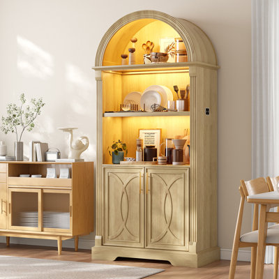 70''H x 31.4''W  Arched Dining Hutch