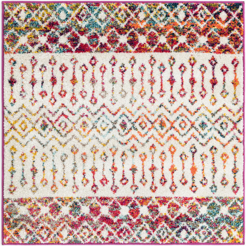 Abstract Indoor Rug, Square 3'3"