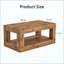 Table basse rectangulaire à 2 niveaux, centre de table en bois aggloméré avec tablette de rangement ouverte, assemblage stable et durable-91874813
