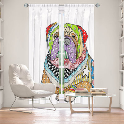 Paire de rideaux occultant en polyester Acilino