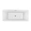Baignoire de trempage autoportante en acrylique 71 "avec drain et plateau en bambou Streamline-74035734