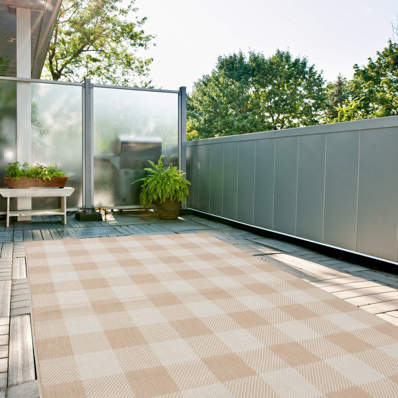 Ecology Collection Chequered Area Rug, Rectangle 160 x 230cm