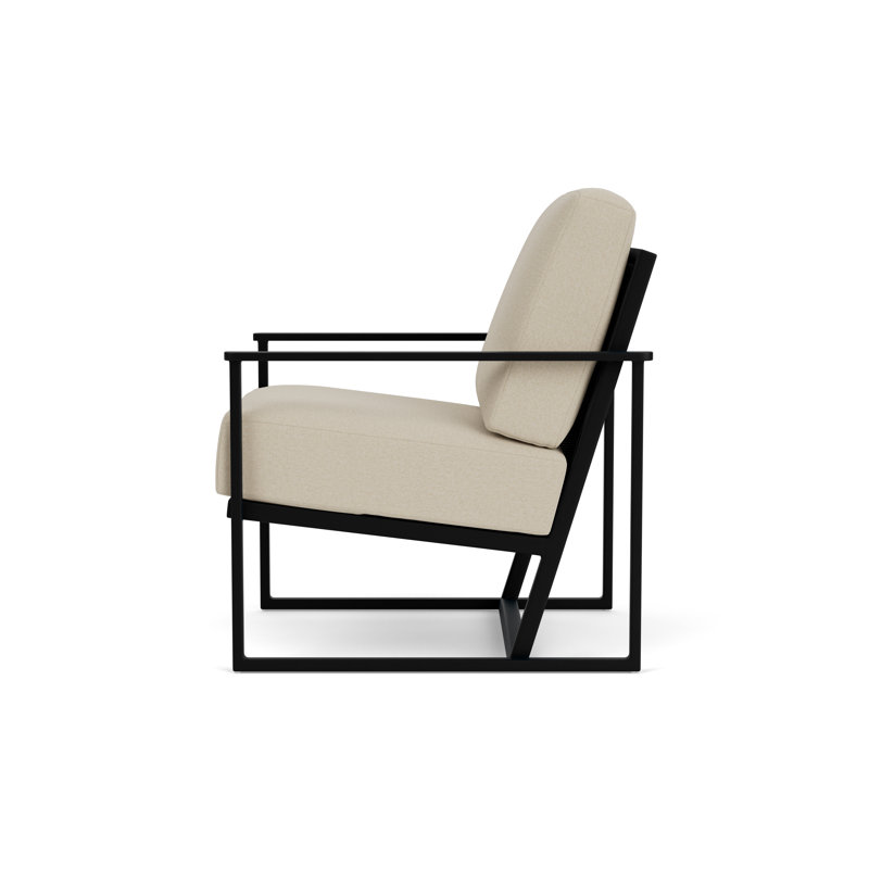 Summit Outdoor Lounge Chair, Charcoal, Rumba Straw, Ebony
