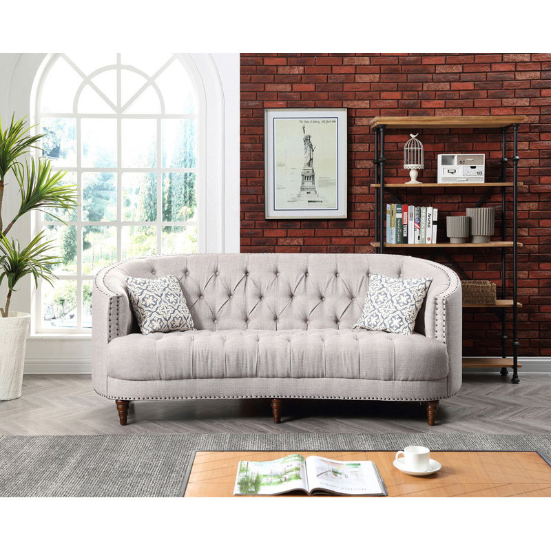 Charleston 86in Sofa, Light Gray